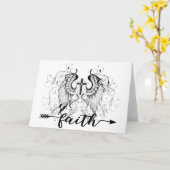 Faith kruis kaart (Gele Bloem)