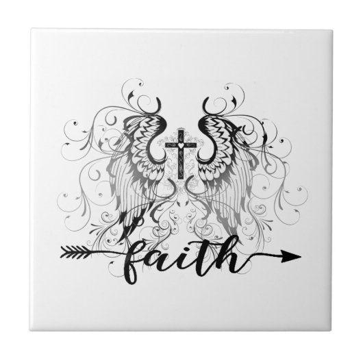 Faith kruis tegeltje (Voorkant)