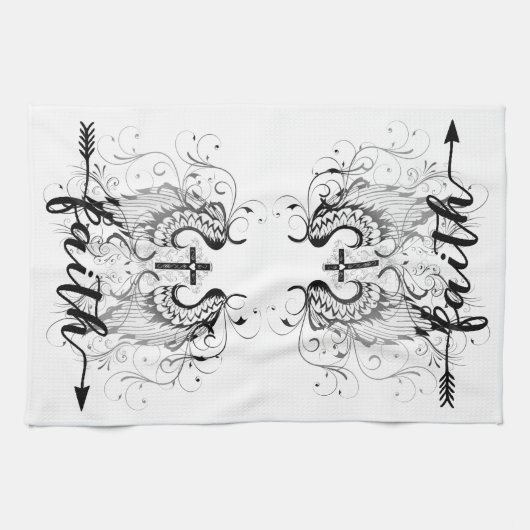 Faith kruis theedoek (Horizontaal)