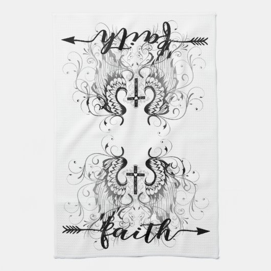 Faith kruis theedoek (Verticaal)