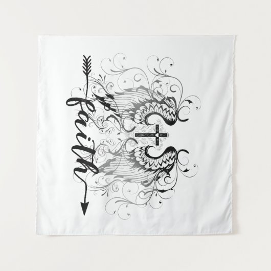 Faith kruis wandkleed (Voorkant (horizontaal))