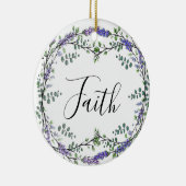 Faith Lavendel Eucalyptus paarse bloemen boho Keramisch Ornament (Rechts)