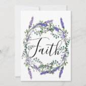 Faith Lavender en Eucalyptus Kaart (Voorkant)