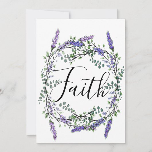 Faith Lavender en Eucalyptus Kaart (Voorkant)