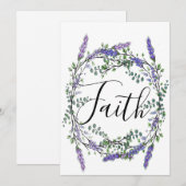 Faith Lavender en Eucalyptus Kaart (Voorkant / Achterkant)