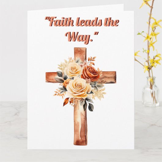 Faith Leads Kaart (Gele Bloem)