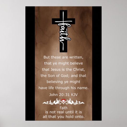 Faith Life Through Jesus Name Poster (Voorkant)