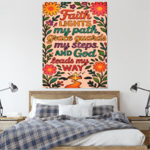 Faith Lights My Path Christian Art - Inspirational
