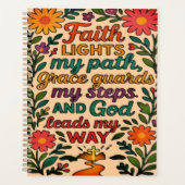 Faith Lights My Path Christian Art - Inspirational Planner (Voorkant)
