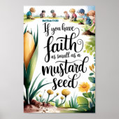 Faith Like A Mustard Seed Christelijke Kwekerij Ku Poster (Voorkant)