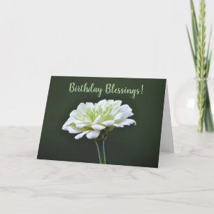 Faith Lime Green Flower Verjaardag Kaart