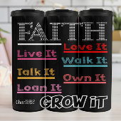 Faith Live Love Walk Grow Thermosbeker