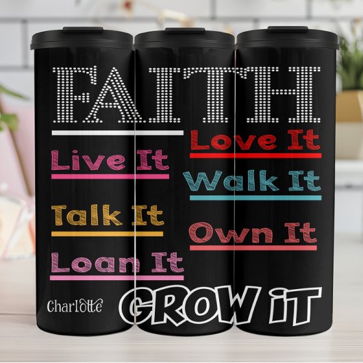 Faith Live Love Walk Grow Thermosbeker