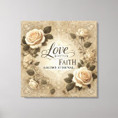 Faith & Love AI-kunst Canvas Afdruk (Voorkant)