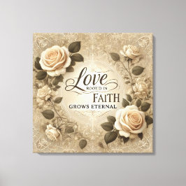 Faith & Love AI-kunst Canvas Afdruk