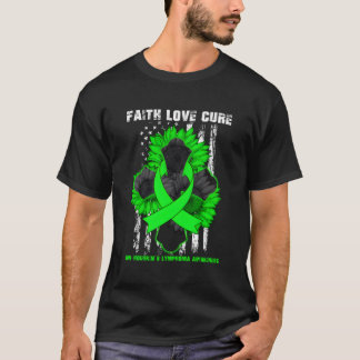 Faith Love Cure Non-Hodgkin lymfoom Christelijk C T-shirt