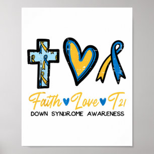 Faith Love Down Syndrome Awareness Christelijke Ma Poster