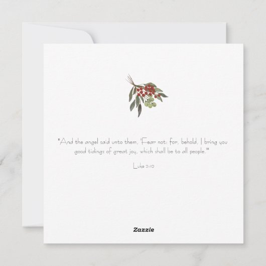 Faith Love Family Moderne Minimale Kerstfoto Feestdagenkaart (Achterkant)