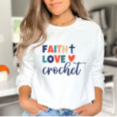 Faith Love gehaakte Christelijk gehaakte sweatshir Trui