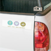 Faith Love Heavy Equipment Bumpersticker (Op Truck)