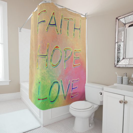 Faith Love Hope Douchegordijn (In situ)
