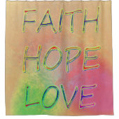 Faith Love Hope Douchegordijn (Voorkant)