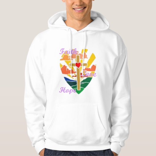 Faith, Love, Hope Hoodie (Voorkant)