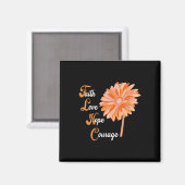 Faith Love Hope moeit Aml Leukemia Awareness Magneet (Voorkant / Achterkant)