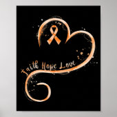 Faith Love Hope moeit Aml Leukemia Awareness Poster (Voorkant)