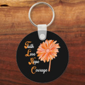 Faith Love Hope moeit Aml Leukemia Awareness Sleutelhanger (Voorkant)