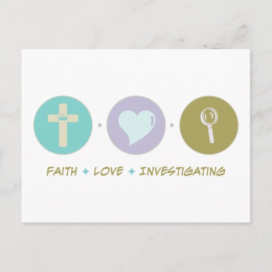 Faith Love Investigation Briefkaart (Voorkant)