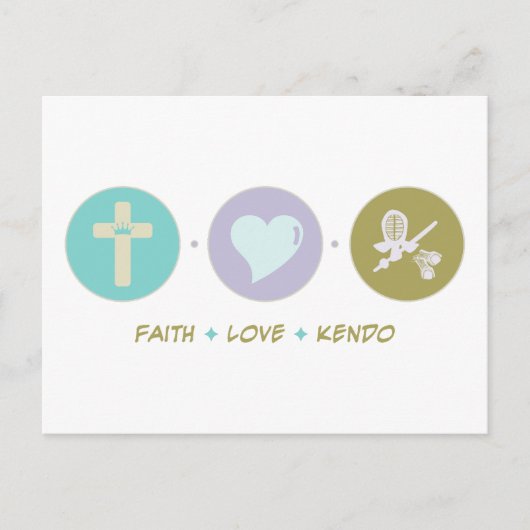 Faith Love Kendo Briefkaart (Voorkant)