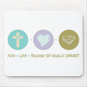 Faith Love Leer visueel gehandicapt Muismat
