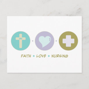 Faith Love Nursing Briefkaart