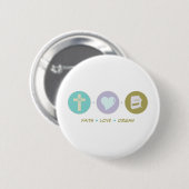 Faith Love Organ Ronde Button 5,7 Cm (Voorkant /achterkant)
