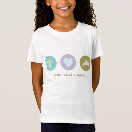 Faith Love Piano T-shirt (Voorkant)