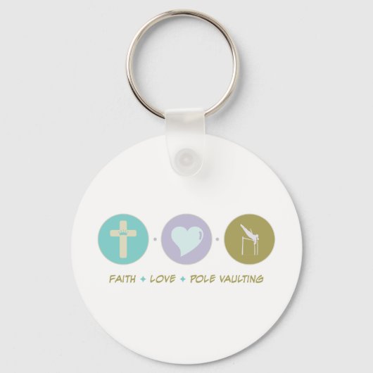 Faith Love Pole Vaulting Sleutelhanger (Voorkant)