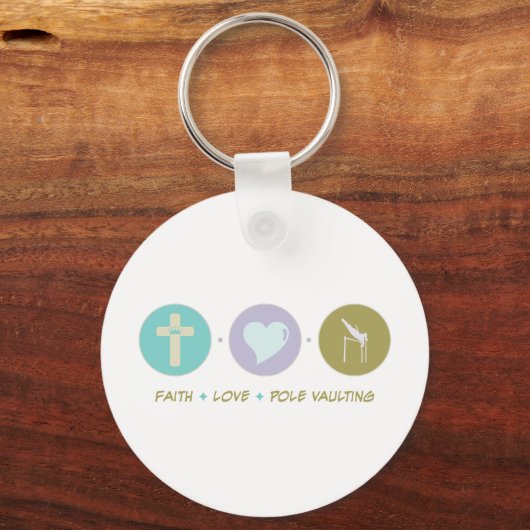 Faith Love Pole Vaulting Sleutelhanger (Voorkant)