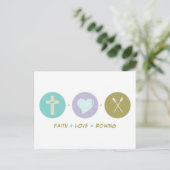 Faith Love Rowing Briefkaart (Staand voorkant)