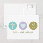 Faith Love Rowing Briefkaart (Voorkant / Achterkant)