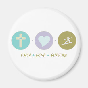 Faith Love Surfing Magneet