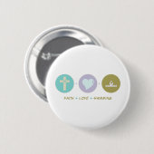 Faith Love Swimming Ronde Button 5,7 Cm (Voorkant /achterkant)