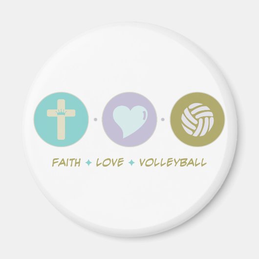 Faith Love Volleyball Magneet (Voorkant)