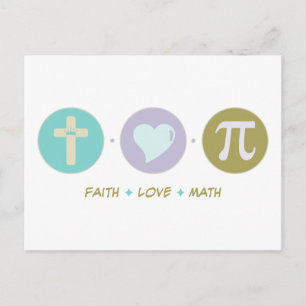 Faith Love Wiskunde Briefkaart