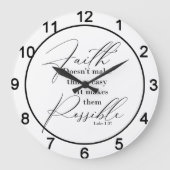 Faith maakt dingen mogelijk grote klok (Voorkant)