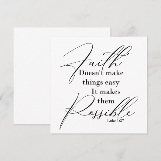 Faith maakt dingen mogelijk kaart (Voorkant / Achterkant)