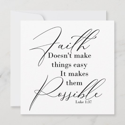 Faith maakt dingen mogelijk kaart (Voorkant)