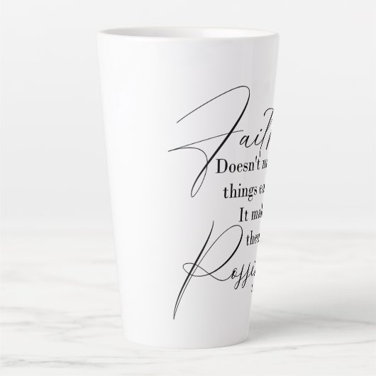 Faith maakt dingen mogelijk latte mok (Voorkant)
