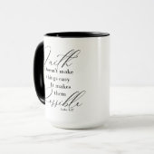 Faith maakt dingen mogelijk mok (Voorkant links)