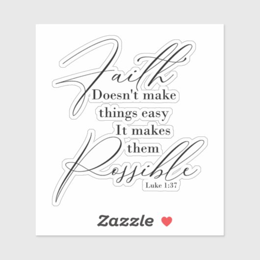 Faith maakt dingen mogelijk sticker (Vel)